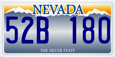NV license plate 52B180
