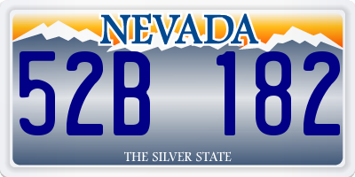 NV license plate 52B182