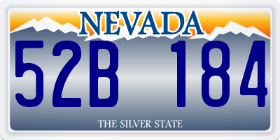 NV license plate 52B184