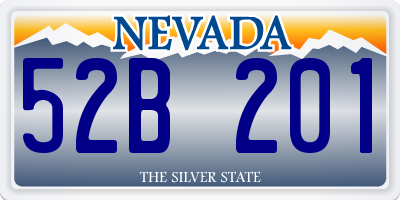 NV license plate 52B201