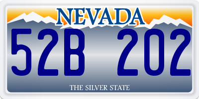 NV license plate 52B202