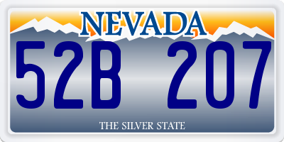NV license plate 52B207