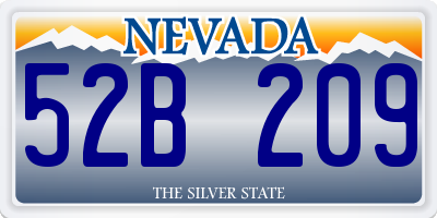 NV license plate 52B209