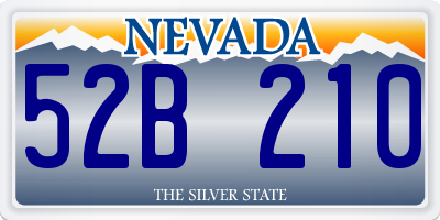 NV license plate 52B210