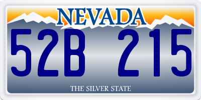NV license plate 52B215