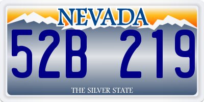 NV license plate 52B219