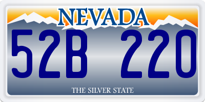 NV license plate 52B220