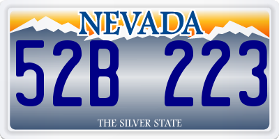 NV license plate 52B223
