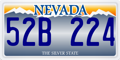 NV license plate 52B224