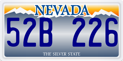 NV license plate 52B226