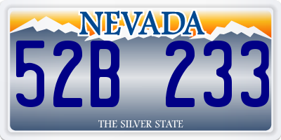 NV license plate 52B233