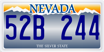 NV license plate 52B244