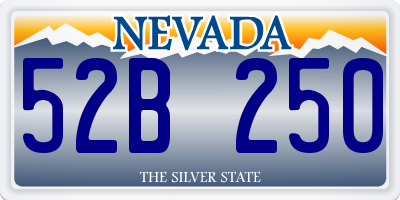 NV license plate 52B250