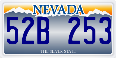NV license plate 52B253