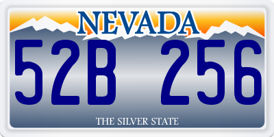 NV license plate 52B256