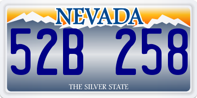NV license plate 52B258