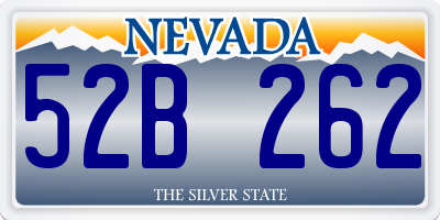 NV license plate 52B262