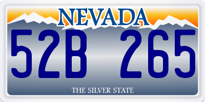 NV license plate 52B265