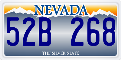 NV license plate 52B268