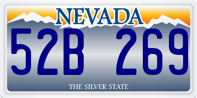 NV license plate 52B269