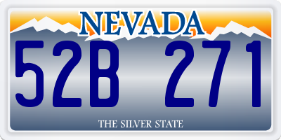 NV license plate 52B271