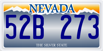 NV license plate 52B273