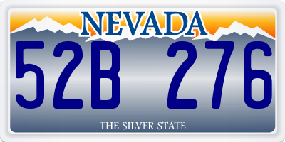 NV license plate 52B276