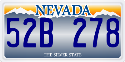 NV license plate 52B278