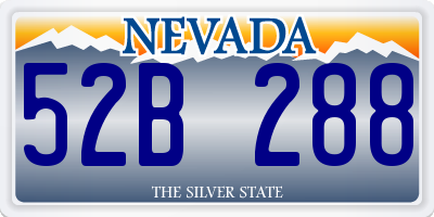 NV license plate 52B288