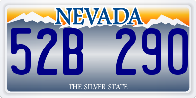 NV license plate 52B290