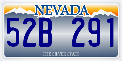 NV license plate 52B291