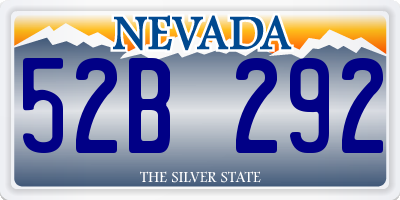 NV license plate 52B292