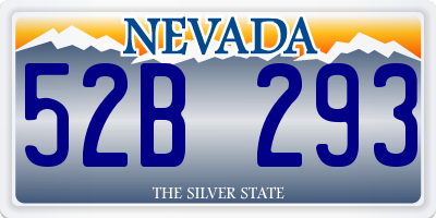 NV license plate 52B293