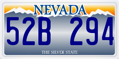 NV license plate 52B294