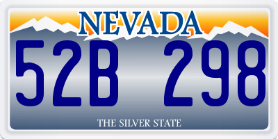 NV license plate 52B298