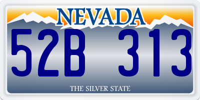 NV license plate 52B313