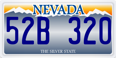 NV license plate 52B320