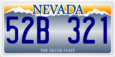 NV license plate 52B321