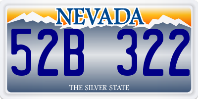 NV license plate 52B322