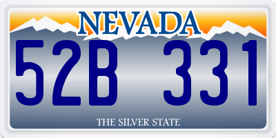 NV license plate 52B331