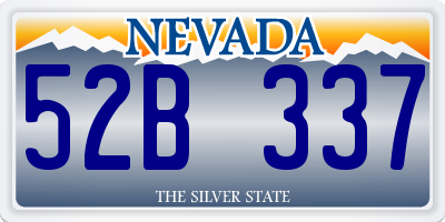 NV license plate 52B337