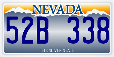 NV license plate 52B338