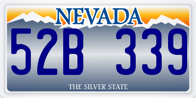 NV license plate 52B339