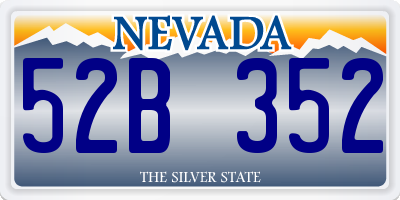 NV license plate 52B352
