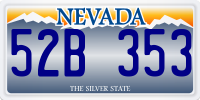 NV license plate 52B353