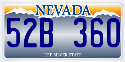 NV license plate 52B360