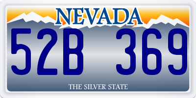 NV license plate 52B369