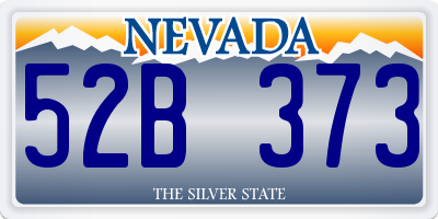 NV license plate 52B373