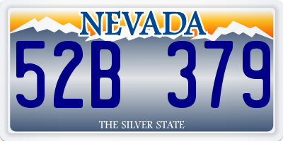 NV license plate 52B379