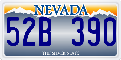 NV license plate 52B390